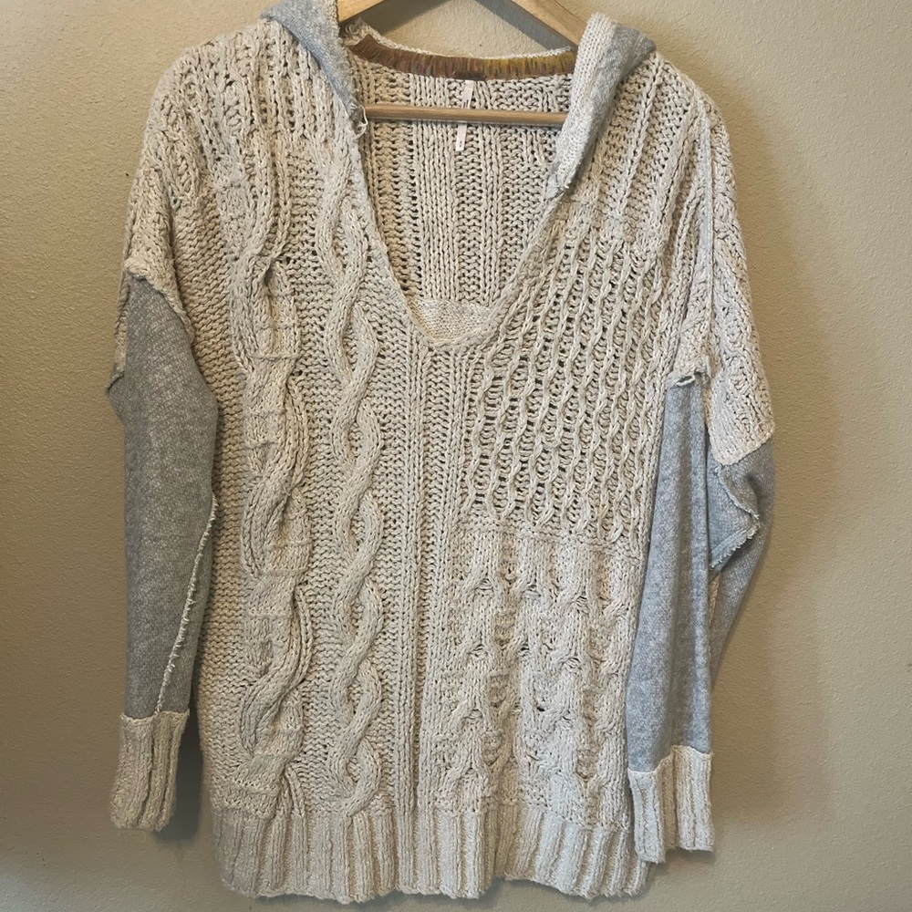 FP Cable Knit Sweater Hoodie